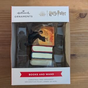 Hallmark Harry Potter Books and Wand Ornaments